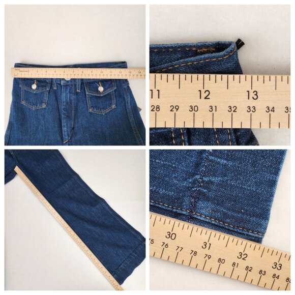 Re/Done Originals 70s Pocket Wide Leg Jeans Size 25 Blue - Picture 10 of 11